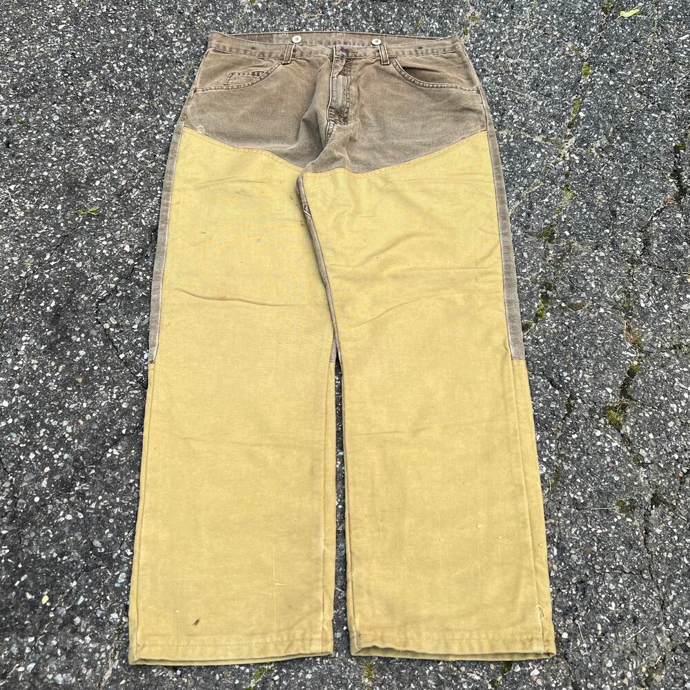 Vintage Y2K brown wrangler brush denim work wear carpenter pants